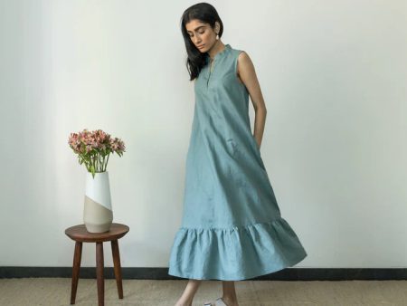 Laid-Back Gathered Dress Online Hot Sale