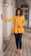 LAVANYA WRAP TOP IN SOFT SILK - MANGO YELLOW Online now