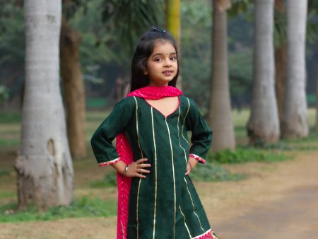 Azma - Girls green Kurta Payjama Fashion