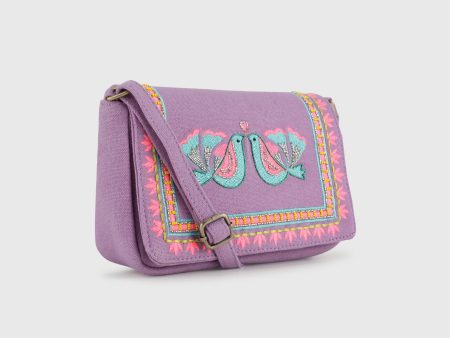 CARINA PURPLE SLING BAG on Sale