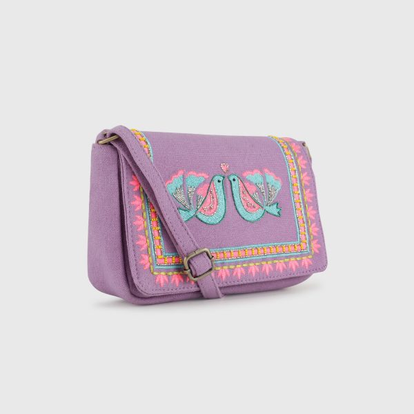 CARINA PURPLE SLING BAG on Sale