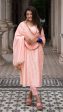 AARNA PEACH KURTA SET IN SILK Online Sale