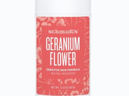 Schmidt s Deodorant Stick - Geranium Flower - 3.25 oz Hot on Sale