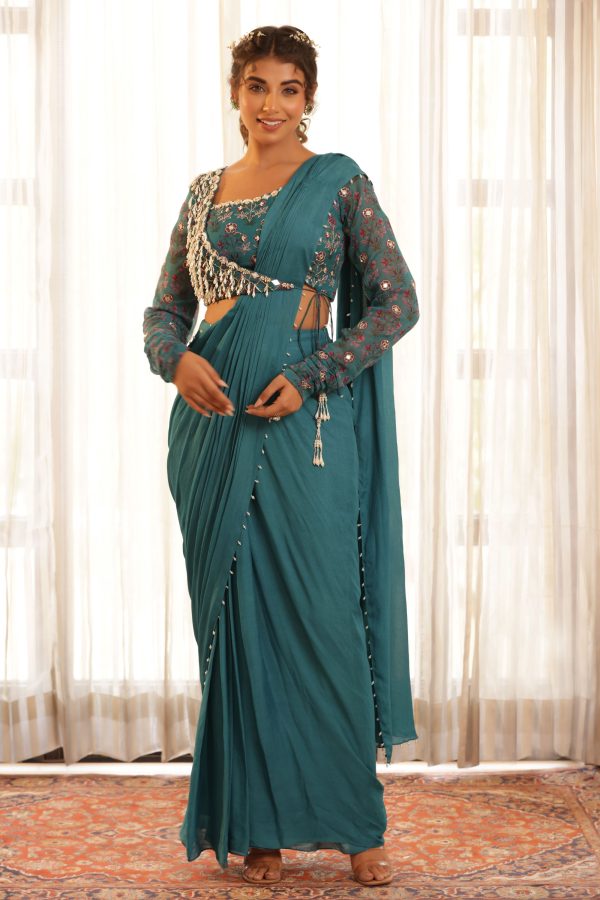 Mehraab drape saree on Sale