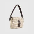 CHAVVI CHEVRON BEIGE BAGUETTE BAG Cheap