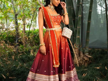 Zeenat Printed Lehenga Set For Discount