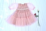 Dusky pink net dress for girls Online Hot Sale