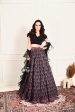 IMAARA black ruffled blouse and printed lehenga Online Sale