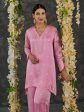 Pink Bandhani Modal Satin Short Kurta-Pant (Set Of 2) Online