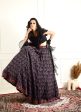 IMAARA black ruffled blouse and printed lehenga Online Sale