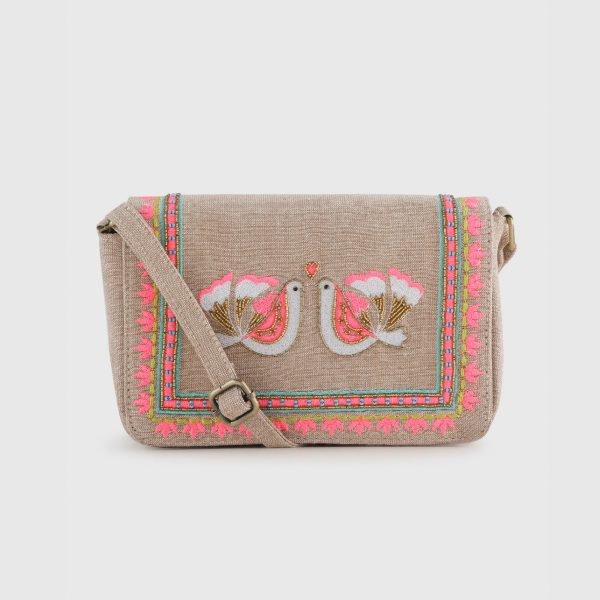 CARINA BEIGE SLING BAG For Discount