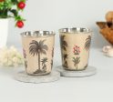 Chevron Palms Small Steel Tumbler (Set of 2) Fashion