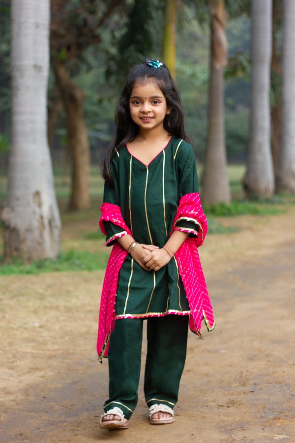 Azma - Girls green Kurta Payjama Fashion