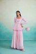 Rosalyn kurta sharara set - Orchid Pink Hand embroidered gathered Kurta Sharara set Fashion