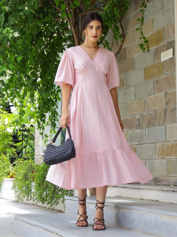 Bella Pink Maxi Dress Cheap