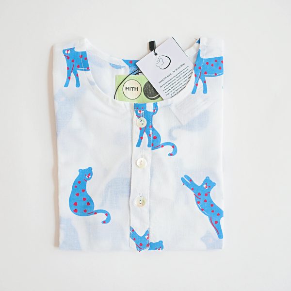 Blue Panther Night Dress for kids Online now