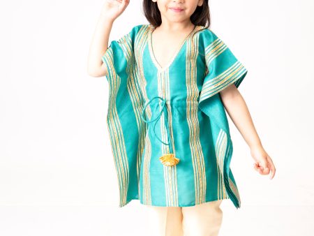 Green Kaftan With Tulip Pants Hot on Sale