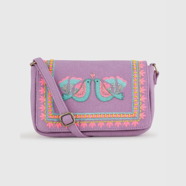 CARINA PURPLE SLING BAG on Sale