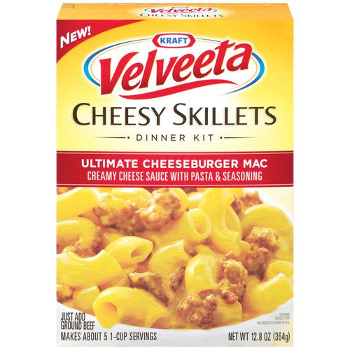 Velveeta Cheesy Skillets Ultimate Cheeseburger Mac Dinner Kit, 12.86 oz Box For Sale