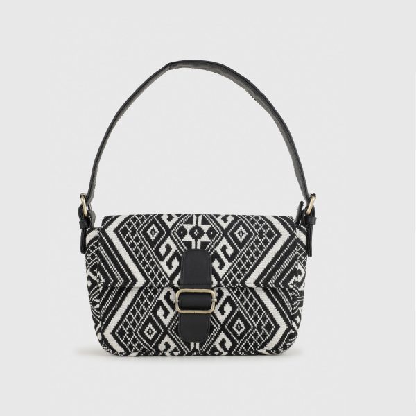 CHAVVI AZTEC BLACK BAGUETTE BAG Discount