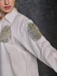 Diyu Sequin Embroidered White Co-Ord Set For Cheap