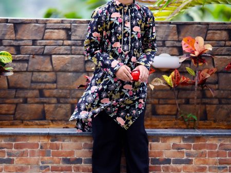 BLACK GOTAPATTI KURTA PAJAMA SET Discount