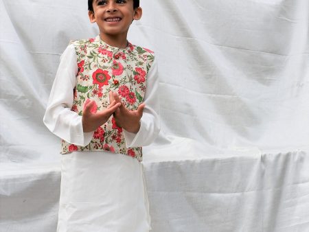 Begonia Boys Set of 3 - Kurta Payjama and Jacket For Discount