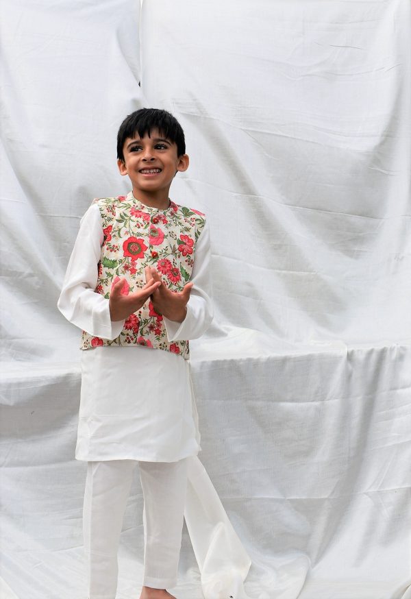 Begonia Boys Set of 3 - Kurta Payjama and Jacket For Discount