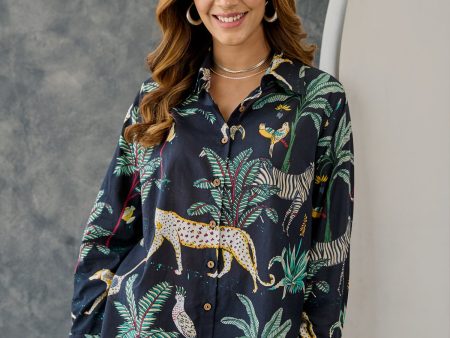 Tropical Jungle Print Shirt Cheap