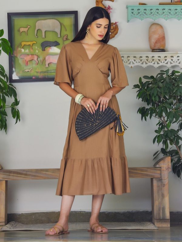 Bliss Brown Maxi Dress Sale