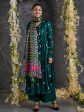 Green Bandhani Anarkali Modal Satin Kurta- Flared Pant Set with Dupatta (Set Of 3) Online Hot Sale