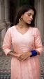 AARNA PEACH KURTA SET IN SILK Online Sale