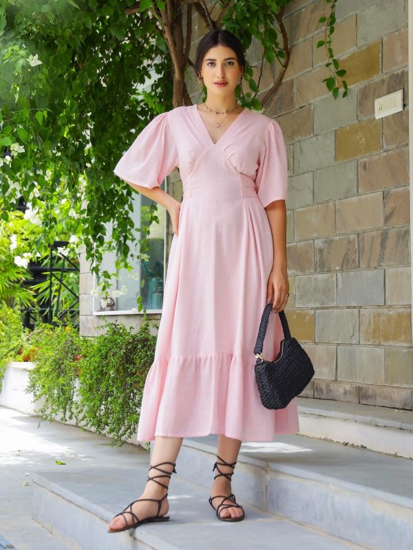 Bella Pink Maxi Dress Cheap