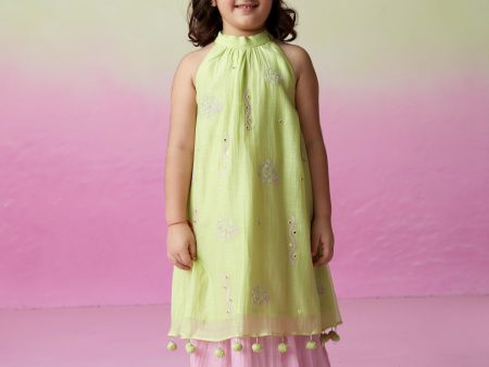 Little starry kurta skirt set For Discount