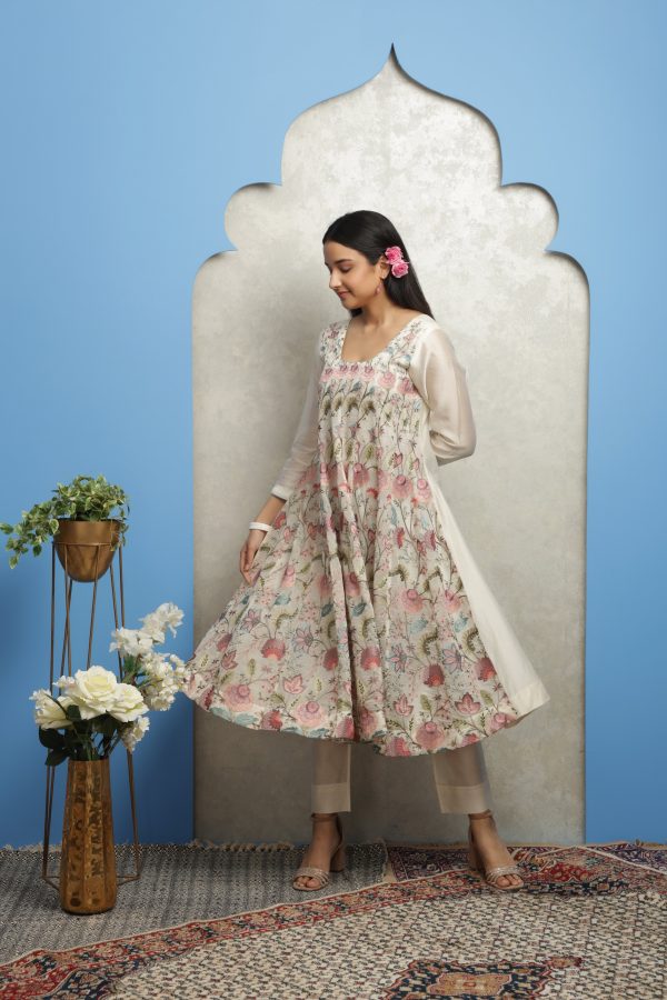 OFF WHITE EMBROIDERED ANARKALI Online