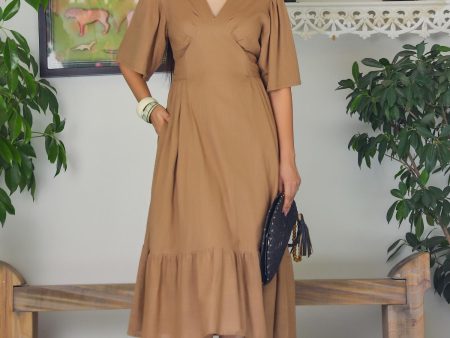 Bliss Brown Maxi Dress Sale