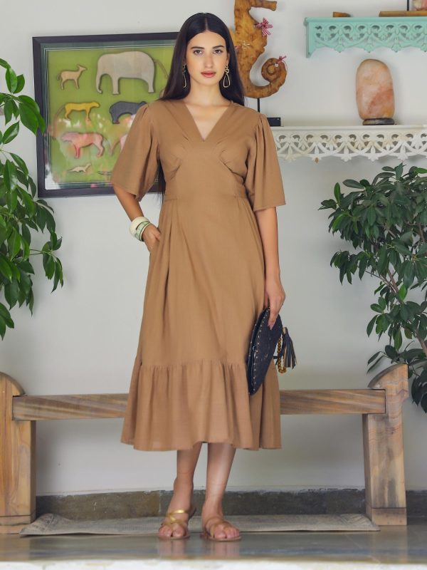 Bliss Brown Maxi Dress Sale