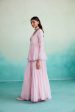 Rosalyn kurta sharara set - Orchid Pink Hand embroidered gathered Kurta Sharara set Fashion