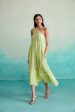 Vividora dress - Lime Hand embroidered one shoulder Dress Online Sale