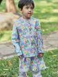 Tropical print Bandi, kurta set with off-white pants Online Hot Sale