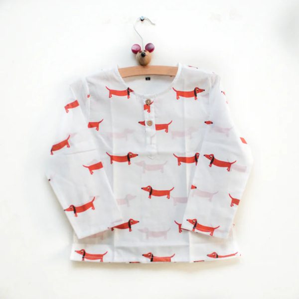 A Dog s Life White Night Dress for kids Online Hot Sale