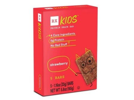 RX Kids Protein Snack Bar  Delicious Flavor  Strawberry  5 Ct  5.8 Oz  Box Online Sale