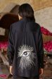 Black Hand Embroidered Evil Eye Shirt and Pant - Set of 2 Online