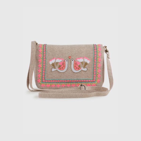 CARINA BEIGE SLING BAG For Discount