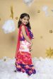 Sky Is The Limit - Layered Lehenga, Blouse and Dupatta Set on Sale