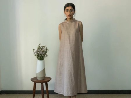 High-neck A-line Dress For Cheap