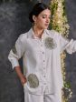 Diyu Sequin Embroidered White Co-Ord Set For Cheap