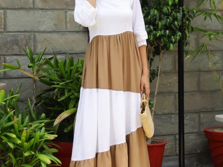 Choco Cotton Tier Maxi Dress Online Sale