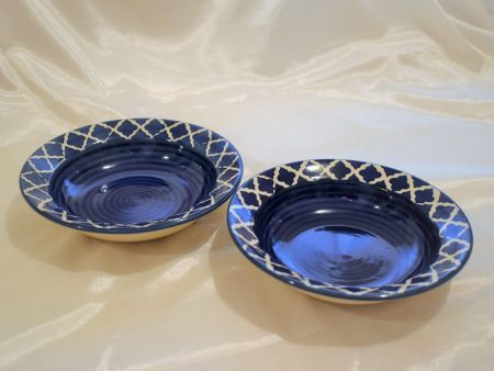 Yahto Blue Pottery Pasta Bowls Supply