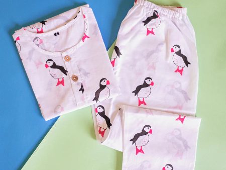 Mr Puffin Night Dress for kids Fashion